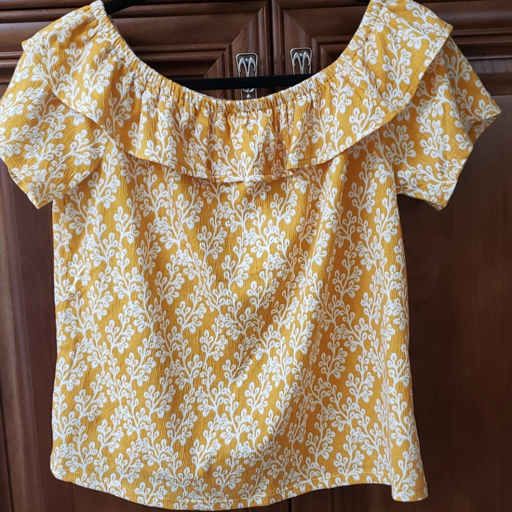 Loft floral off shoulder top